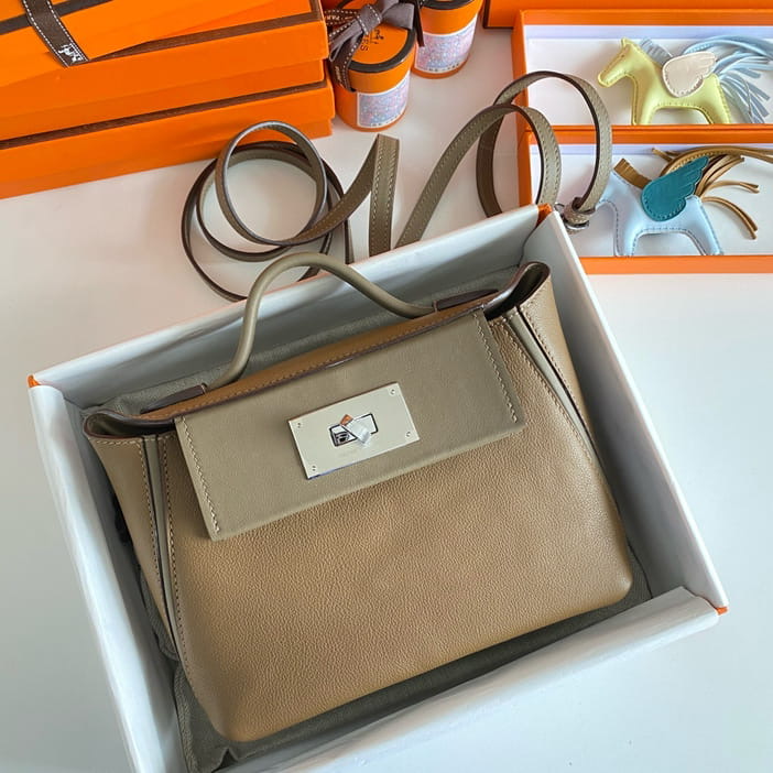 Hermes 24/24  mini 21 Evercolor Etoupe PHD